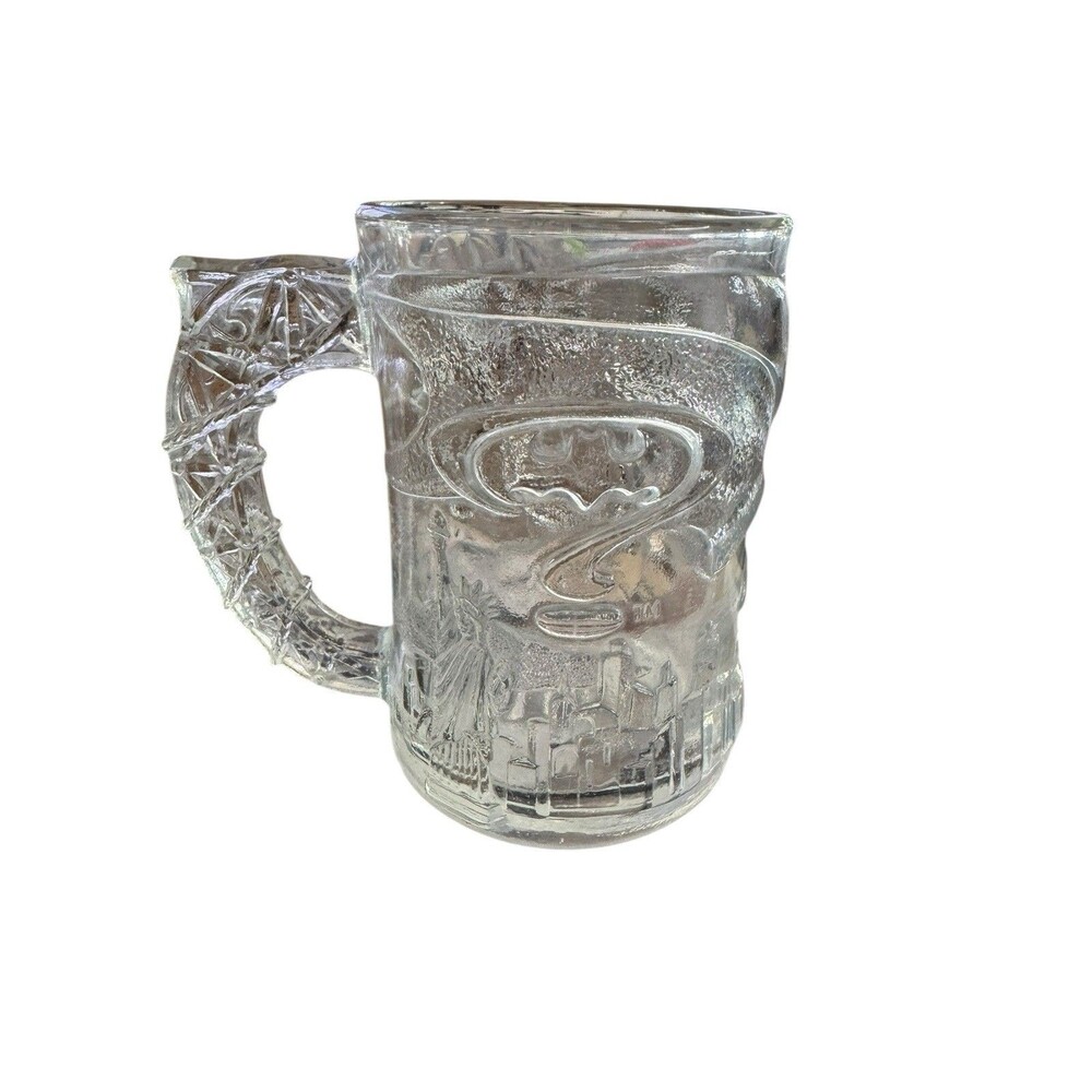 McDonalds Mug Cup Batman Forever 1995‎ Batman Glass Vintage Collectors - Picture 4 of 8
